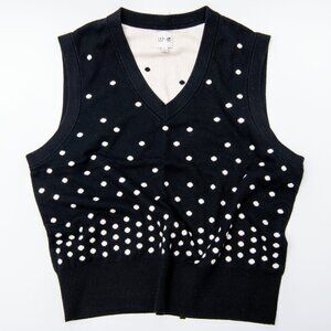 Gap x Brooklyn Circus Mens Black & White Polka Dot Sweater Vest